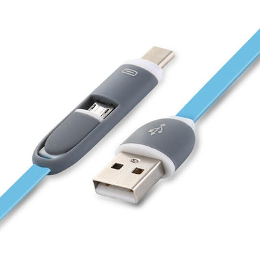2 in 1 Micro USB to Type C Cable Adapter