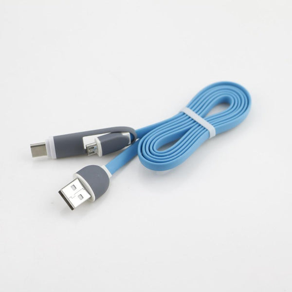 2 in 1 Micro USB to Type C Cable Adapter