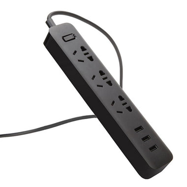 Mini Power Strip with 3 Sockets and USB Adapters