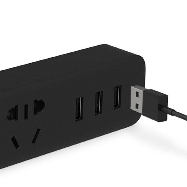 Mini Power Strip with 3 Sockets and USB Adapters