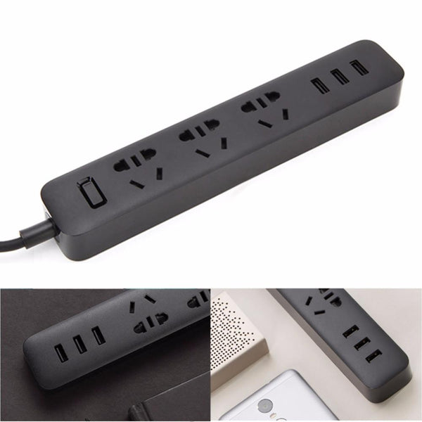Mini Power Strip with 3 Sockets and USB Adapters