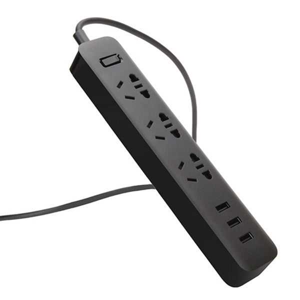 Mini Power Strip with 3 Sockets and USB Adapters