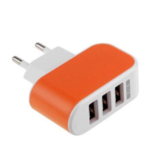 3 Ports Multiple Wall USB Smart Charger Adapter
