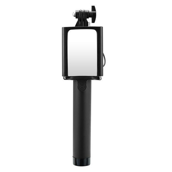 Wired Handheld Selfie Stick Monopod With Mirror